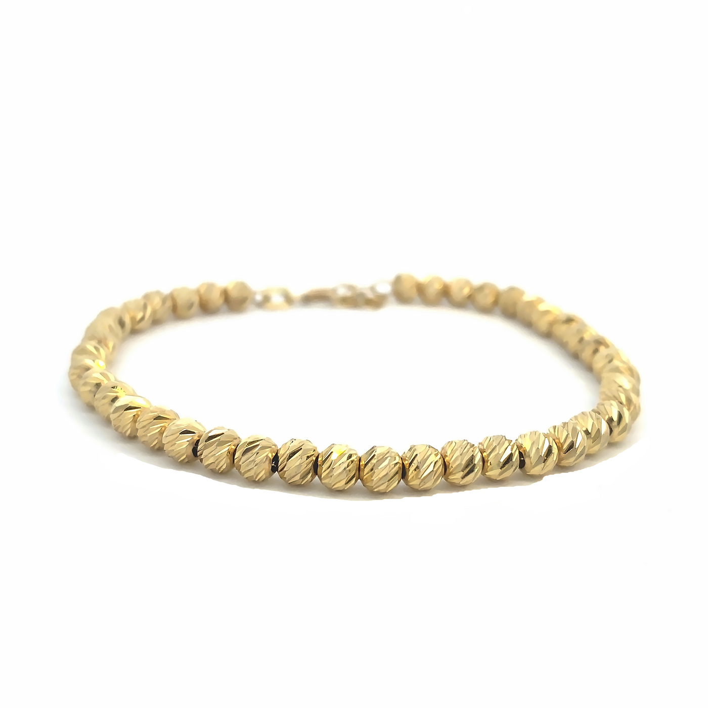 10 Karat Yellow Gold Sparkle Bead Bracelet