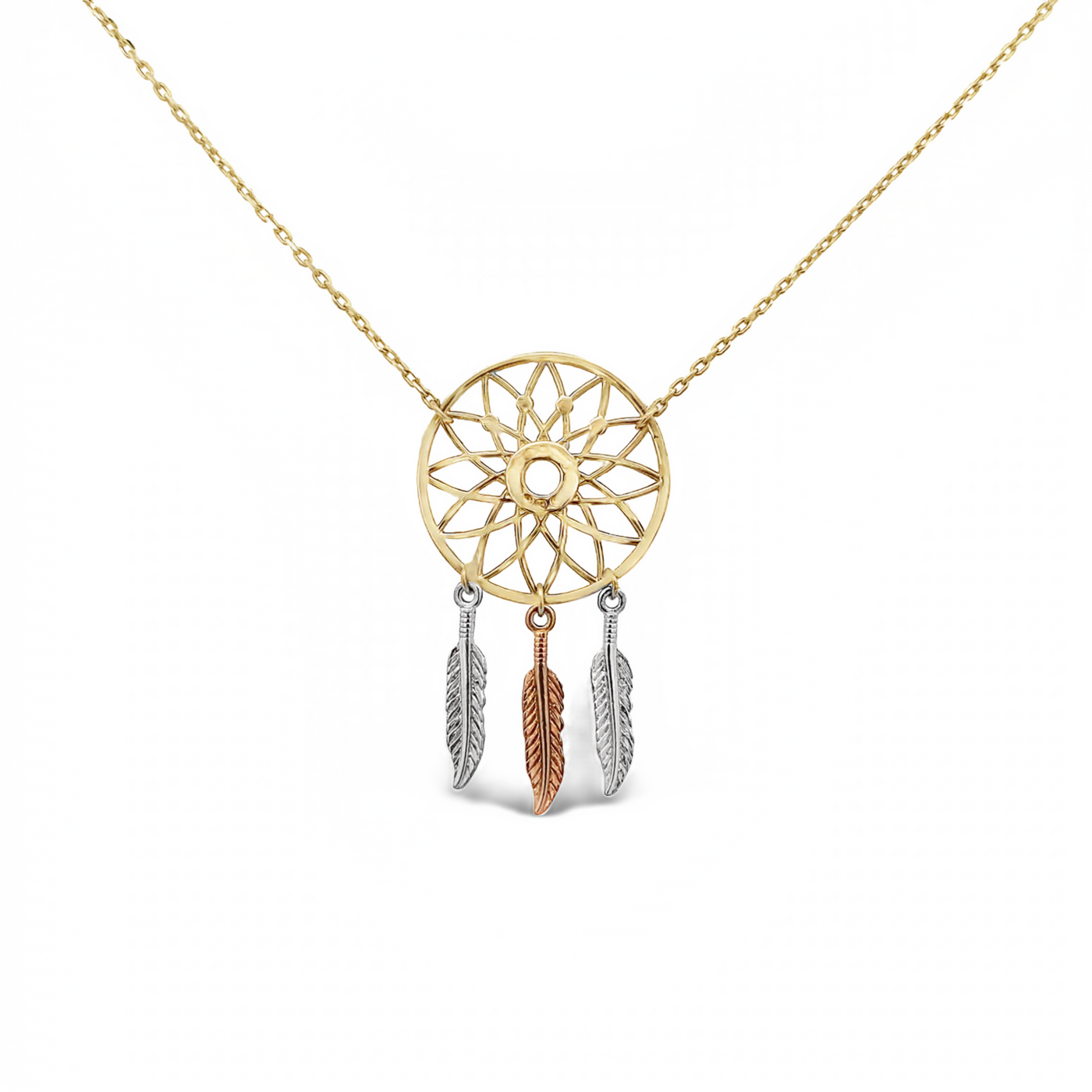 10 Karat Gold Dreamcatcher Necklace