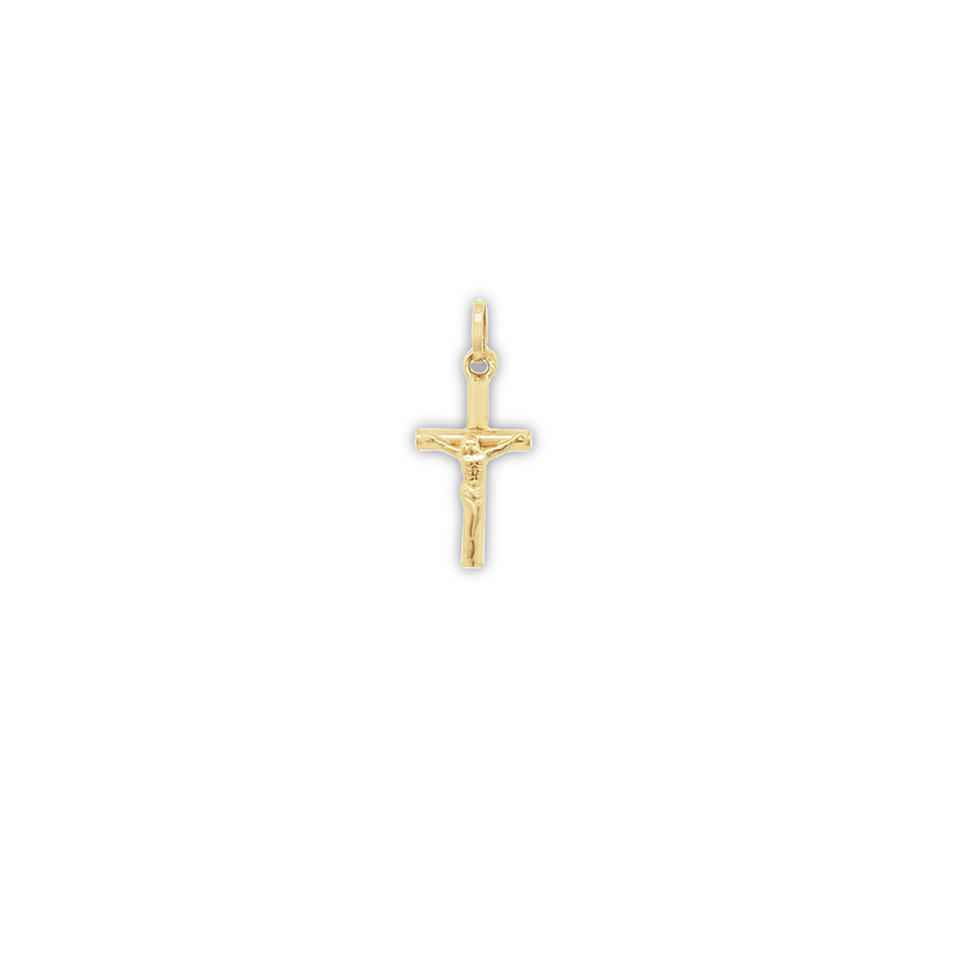 18 Karat Yellow Gold Small Crucifix Pendant