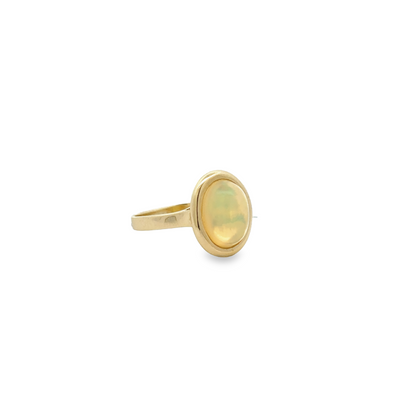 14 Karat Yellow Gold Opal Ring