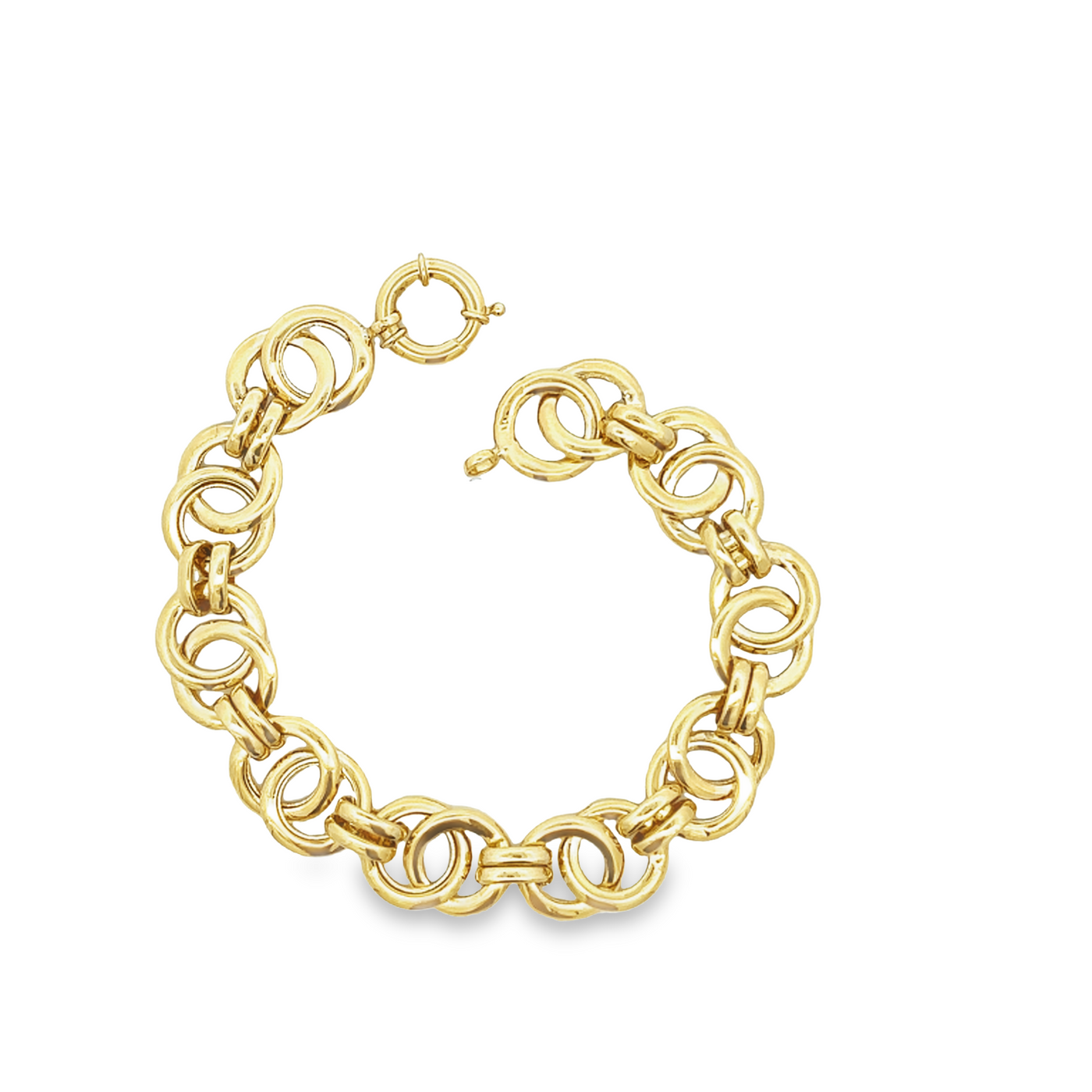 10 Karat Yellow Gold Circle Link Bracelet