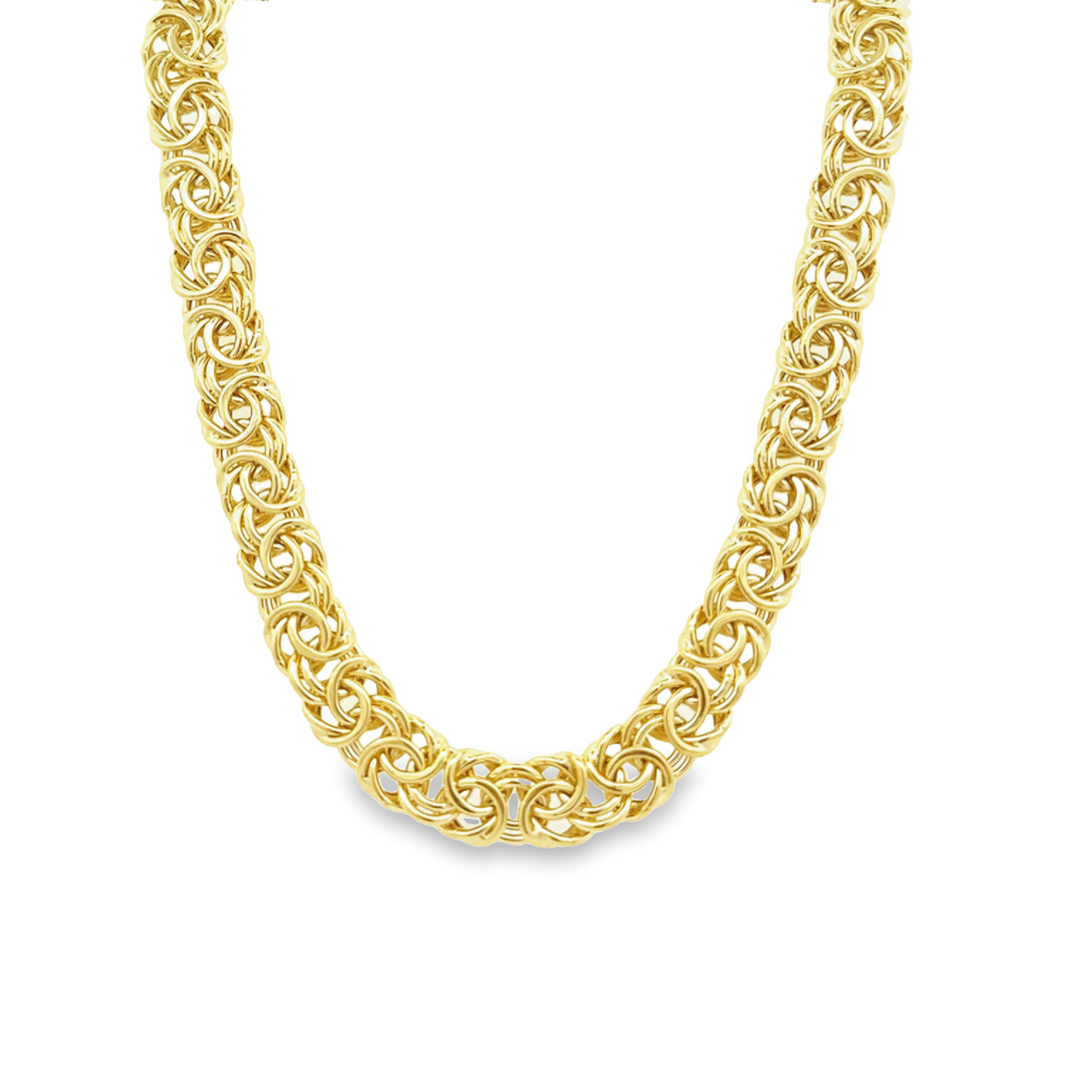 10 Karat Yellow Gold Weaved Link Necklace