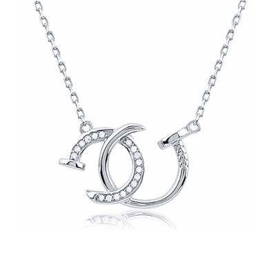 Sterling Silver Double Nail Necklace