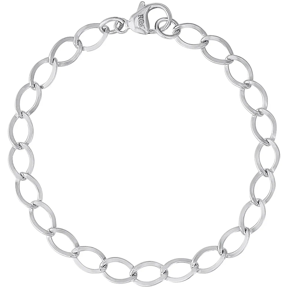 Sterling Silver Curb Link Classic Bracelet