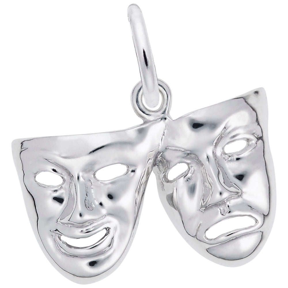 Sterling Silver Comedy & Tragedy Masks Charm