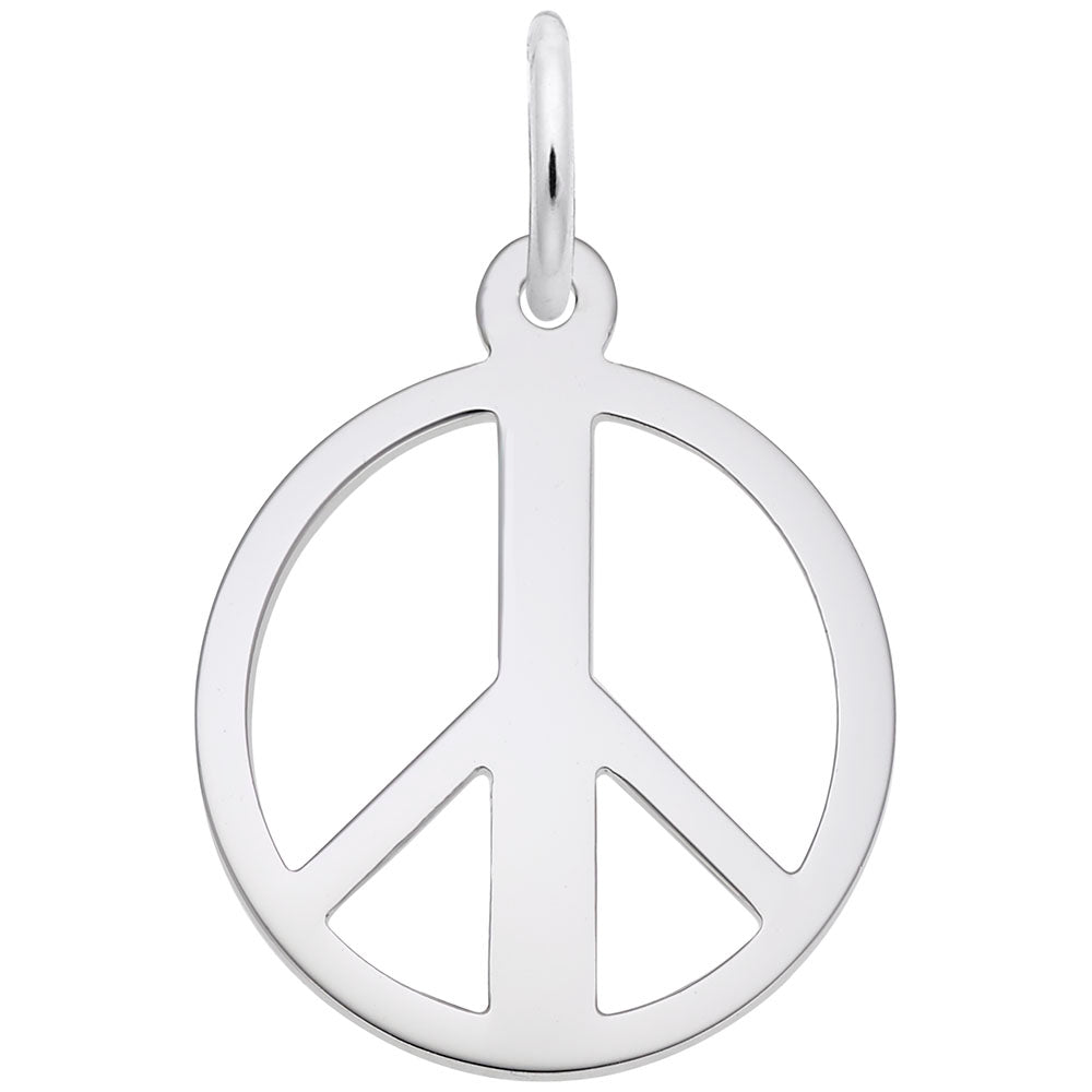 Sterling Silver Peace Sign Charm
