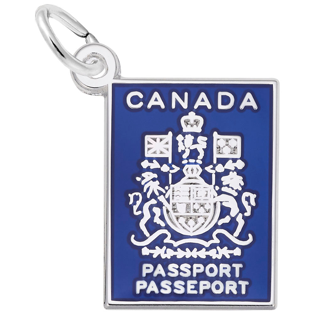 Sterling Silver Canadian Passport Charm