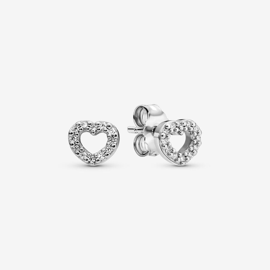 Pandora Open Heart Stud Earrings - 290528CZ