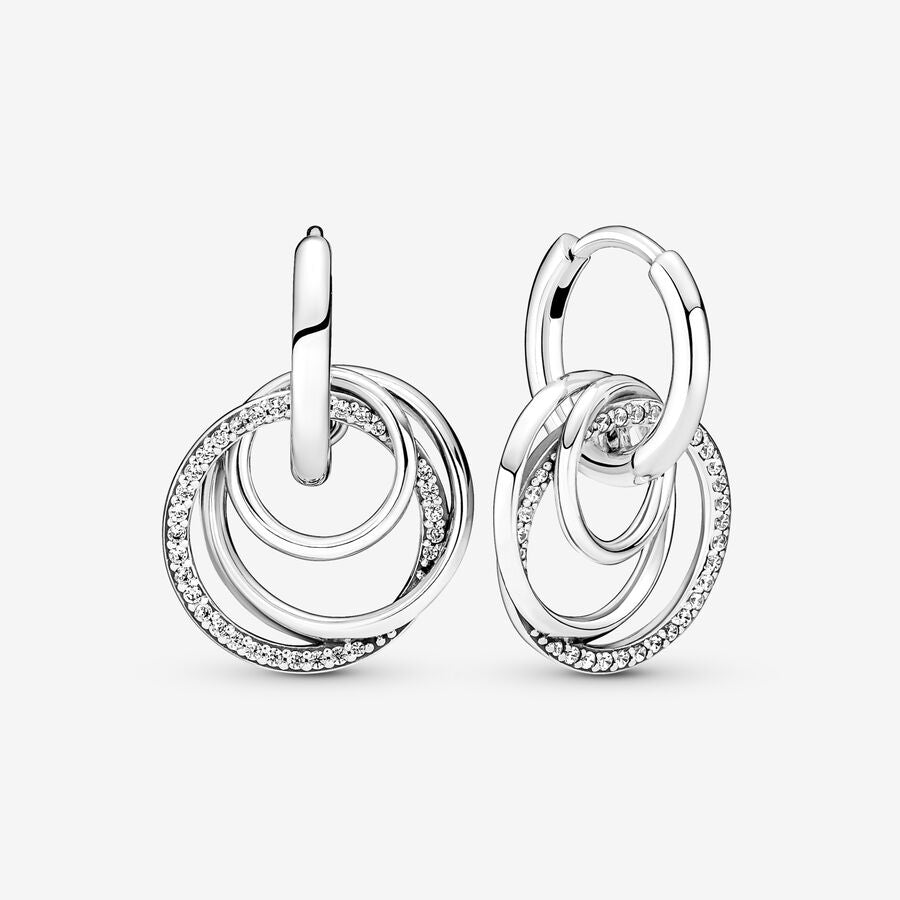 Pandora Family Always Encircled Hoop Earrings - 291156C01