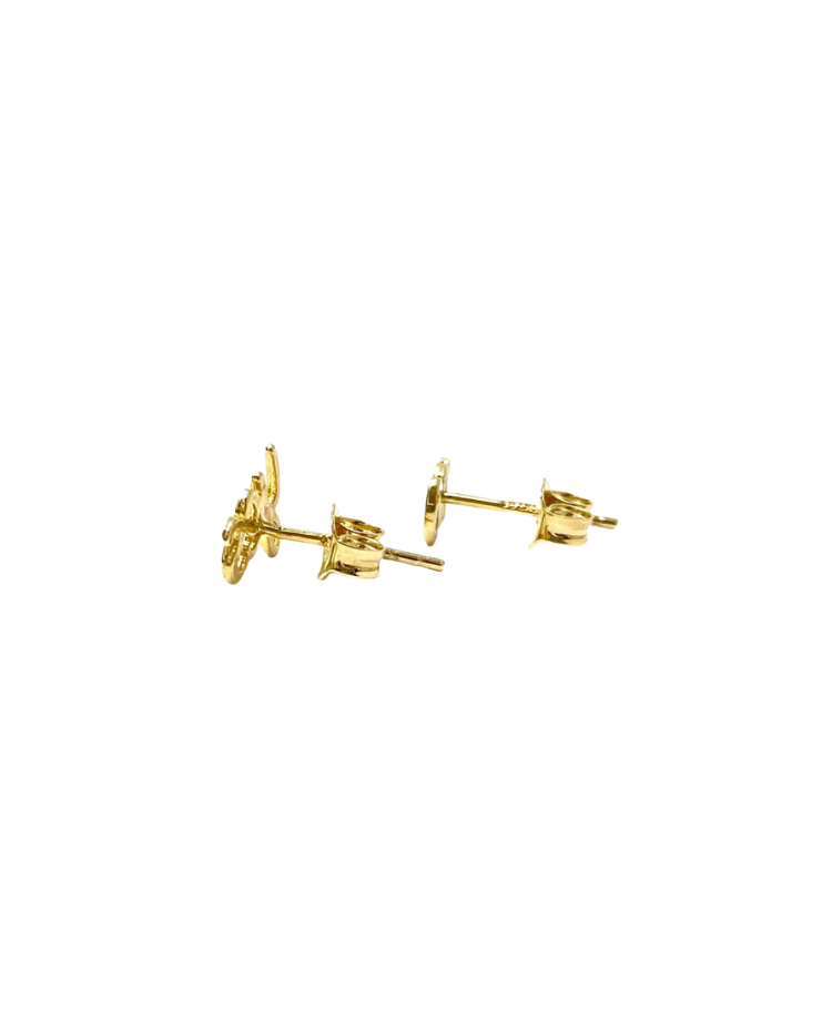 10 Karat Yellow Gold Yes and No Earrings