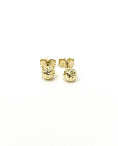 10 Karat Gold Sparkle Cut 5mm Stud Earrings