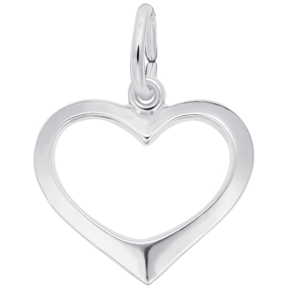 Sterling Silver Open Heart Charm