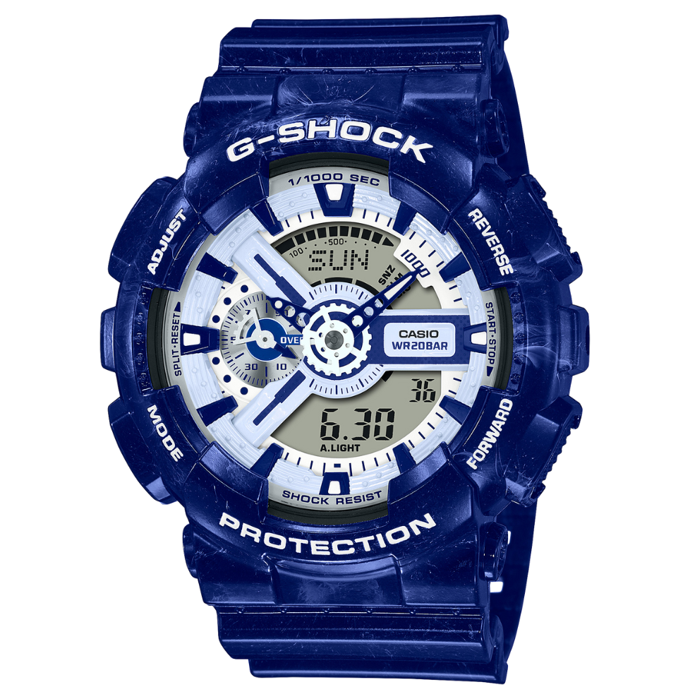 G-Shock Blue Porcelain Watch - GA110BWP-2A