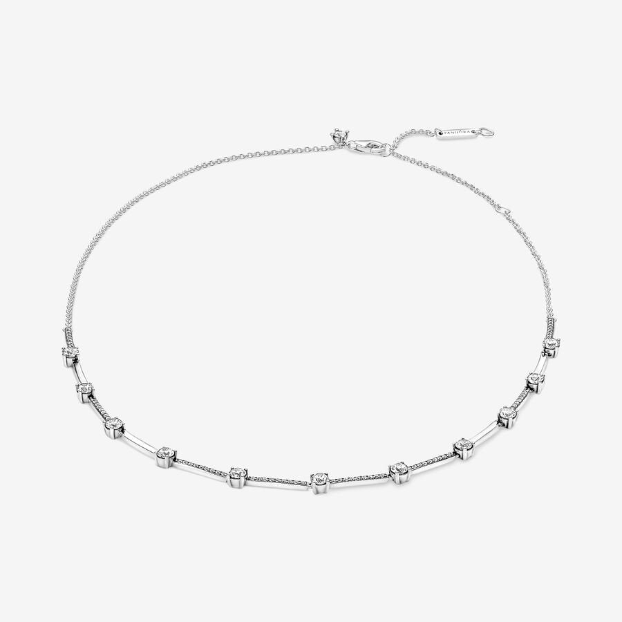 Pandora Sparkling Pavé Collier Bars Necklace - 390059C01-45