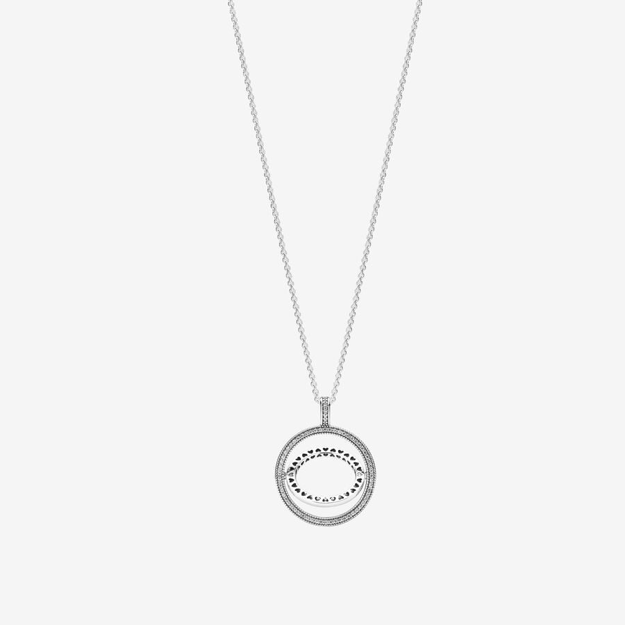 Pandora Logo Circle Necklace - 397410CZ-60
