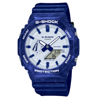 G-Shock Blue Porcelain Watch 'CasiOak' - GA2100BWP-2A