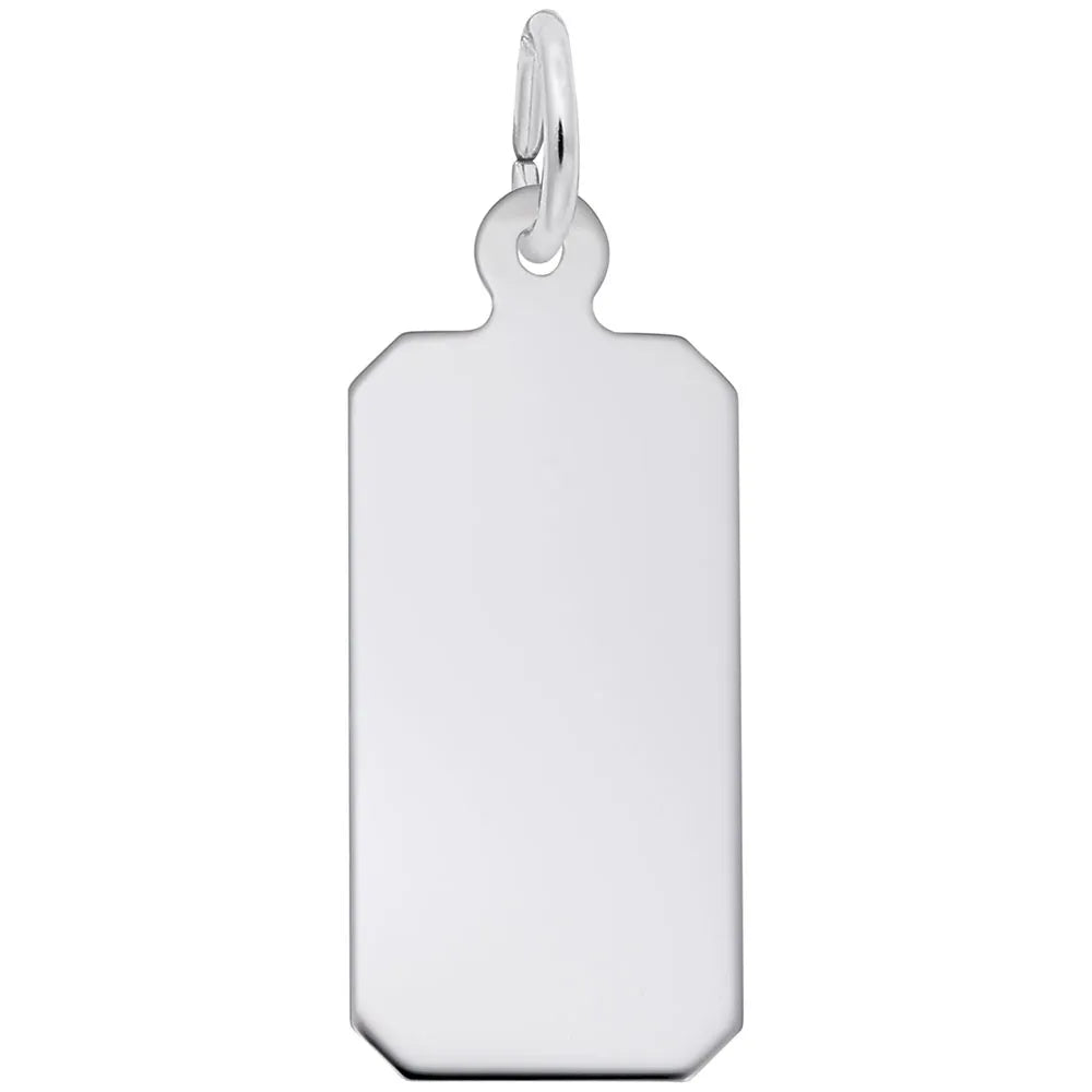 Sterling Silver Dog Tag Classic Series Charm