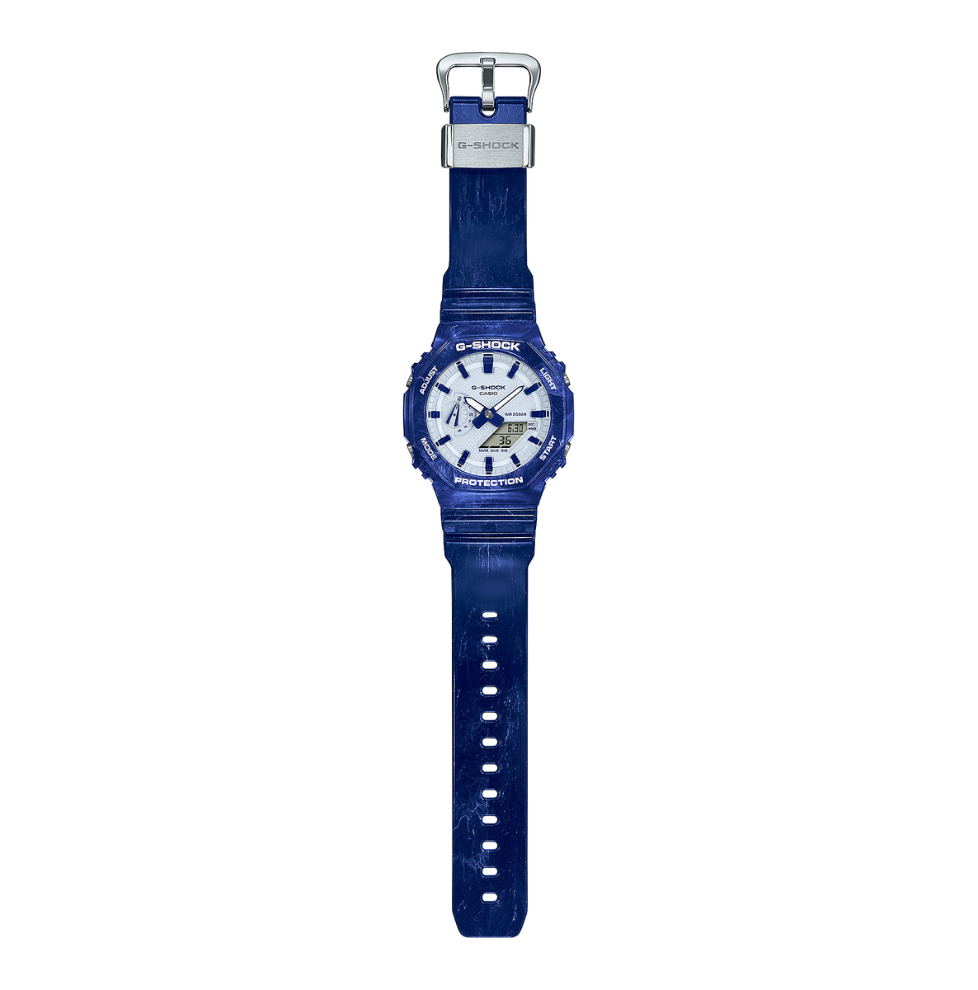 G-Shock Blue Porcelain Watch 'CasiOak' - GA2100BWP-2A
