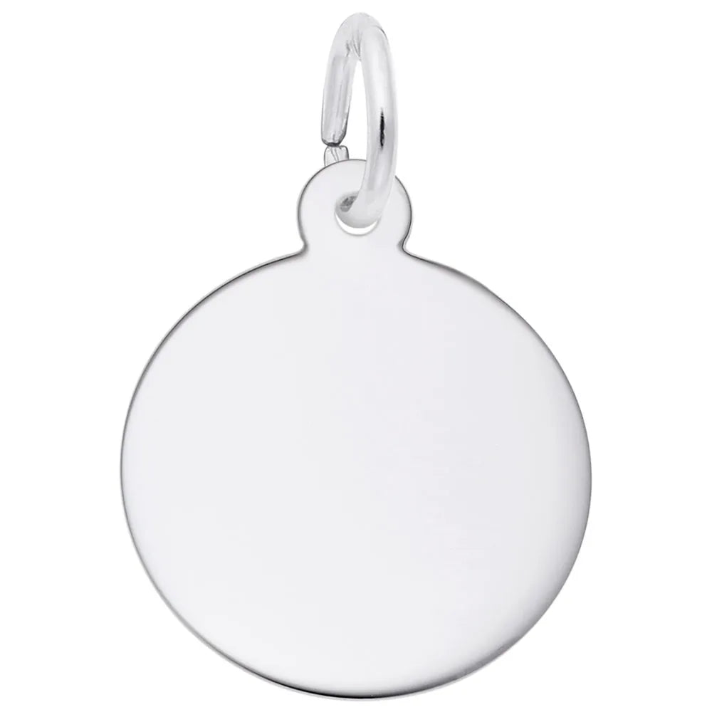 Sterling Silver Petite Round Disc Charm
