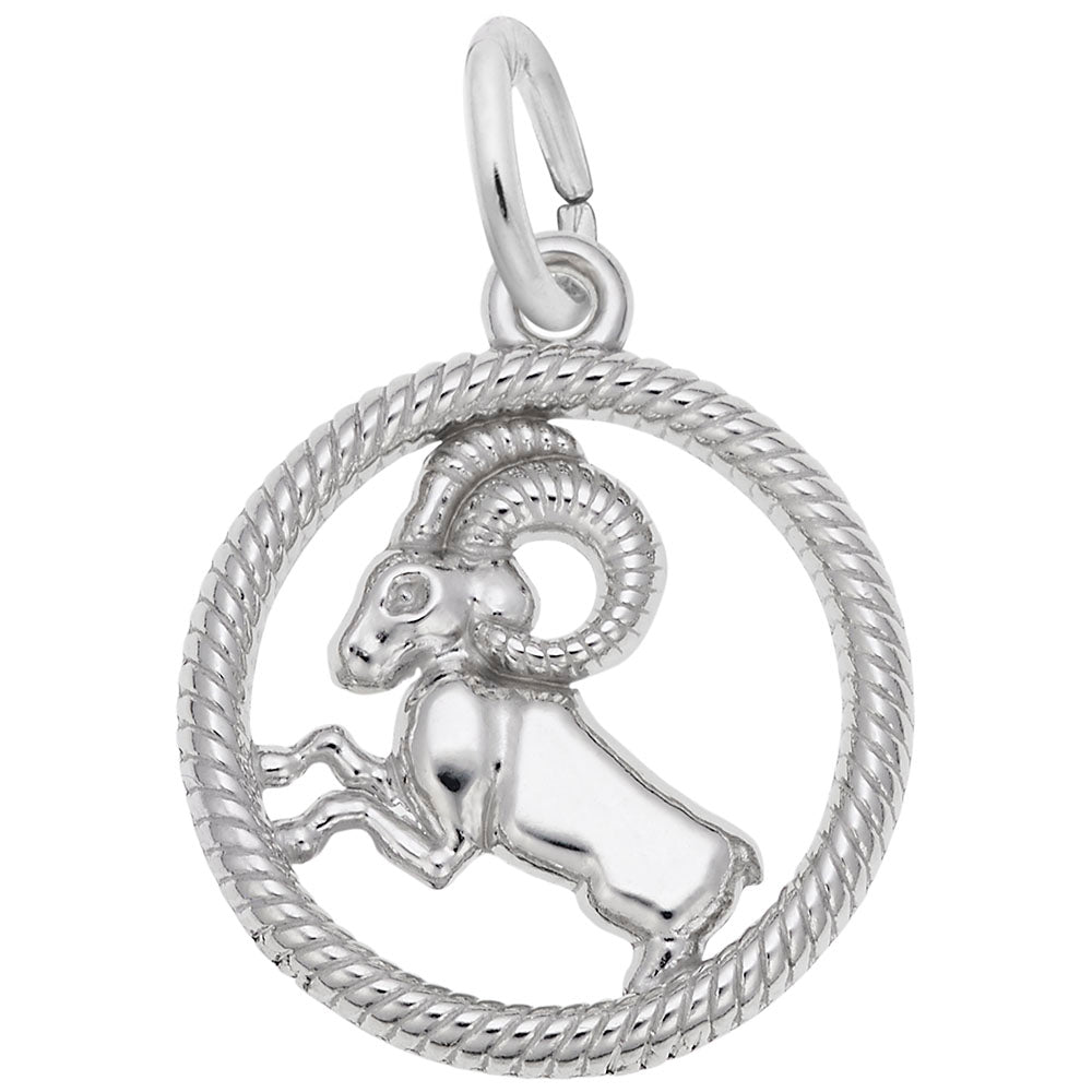 Sterling Silver Aries Ring Charm