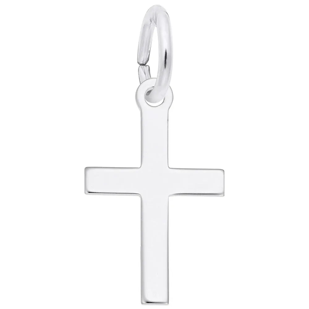 Sterling Silver Small Plain Cross Charm