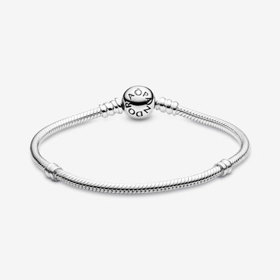 Sparkling Pave Heart Snake Chain Pandora Bracelet - 590743CZ