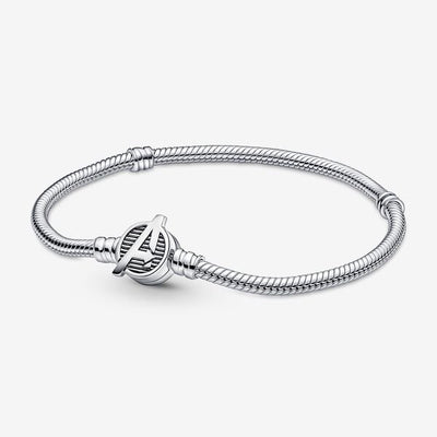 Pandora Marvel The Avengers Logo Clasp Snake Chain Bracelet - 590784C00