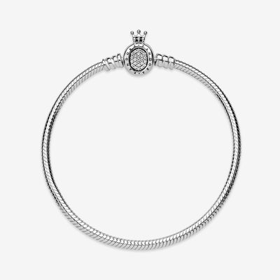 Pandora Crown O Clasp Snake Chain Bracelet - 598286CZ