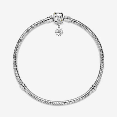 Pandora Daisy Flower Clasp Snake Chain Bracelet -  598776C01