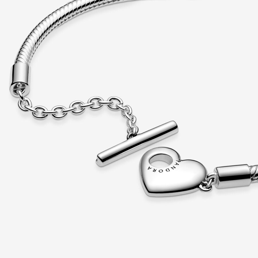Pandora Heart T-Bar Snake Chain Bracelet - 599285C00