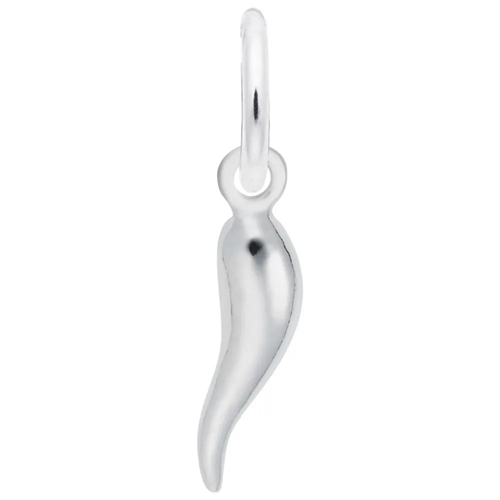 Sterling Silver Small Italian Horn Charm