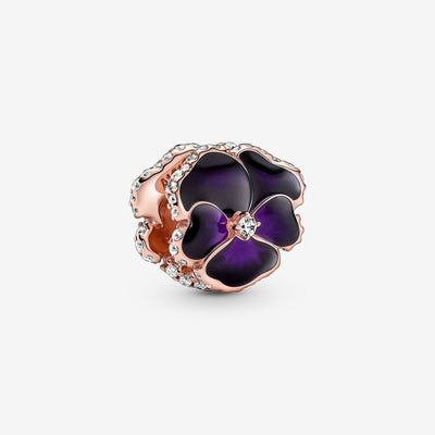 Deep Purple Pansy Flower Pandora Charm- 780777C01