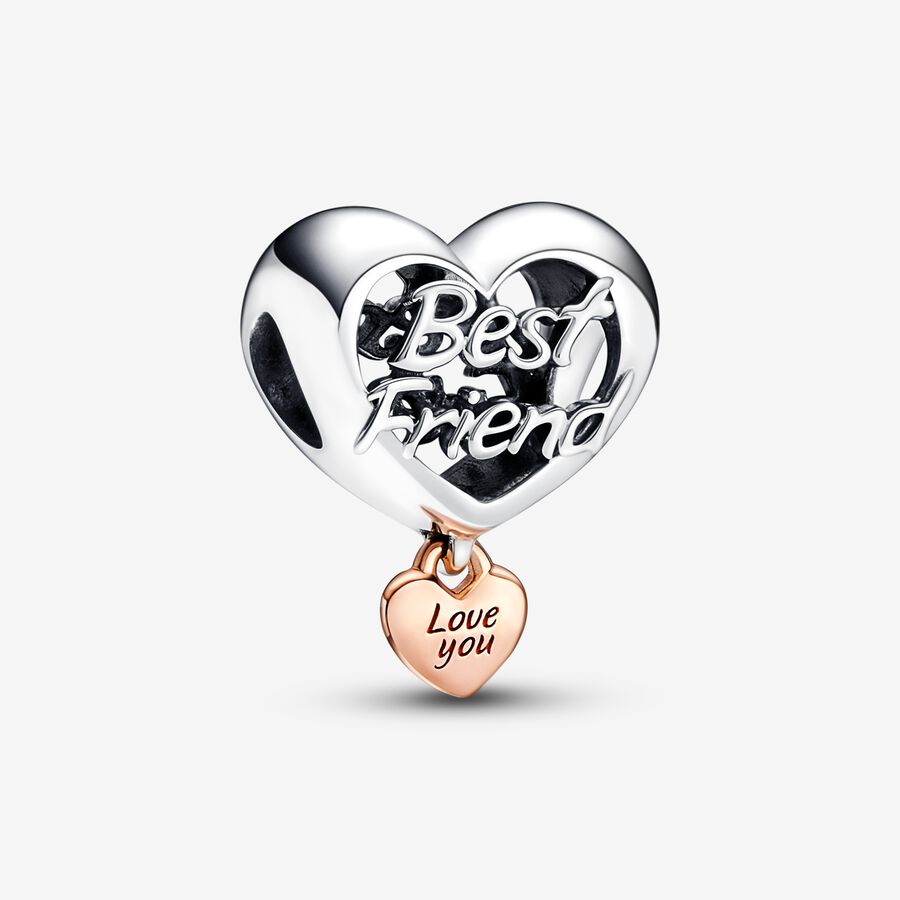 Pandora Love You Best Friend Heart Charm - 782243C00