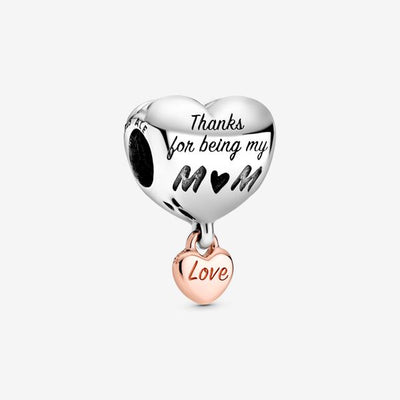Love You Mom Heart Pandora Charm - 788830C00