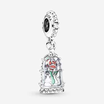 Pandora Disney Beauty and the Beast Enchanted Rose Dangle Charm - 790024C01