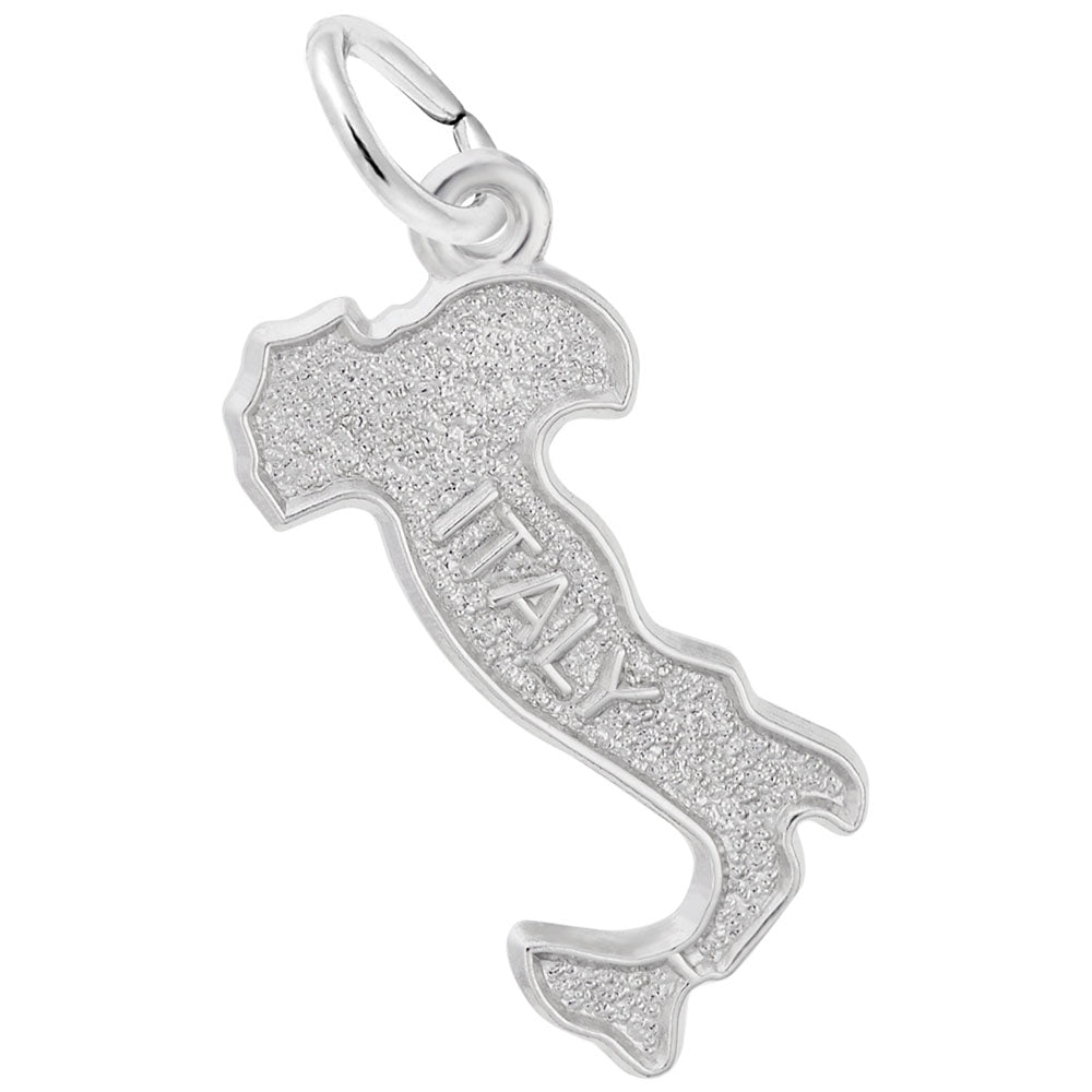 Sterling Silver Italy Map Charm