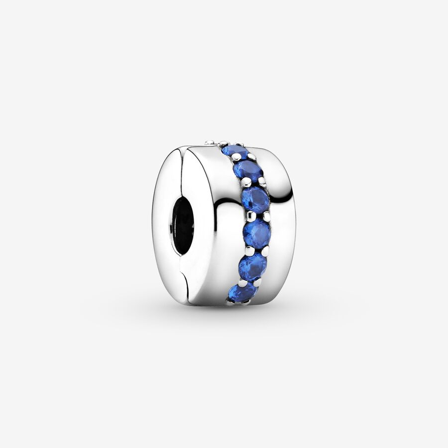 Pandora Blue Sparkle Clip Charm - 791972C01 – Kavar