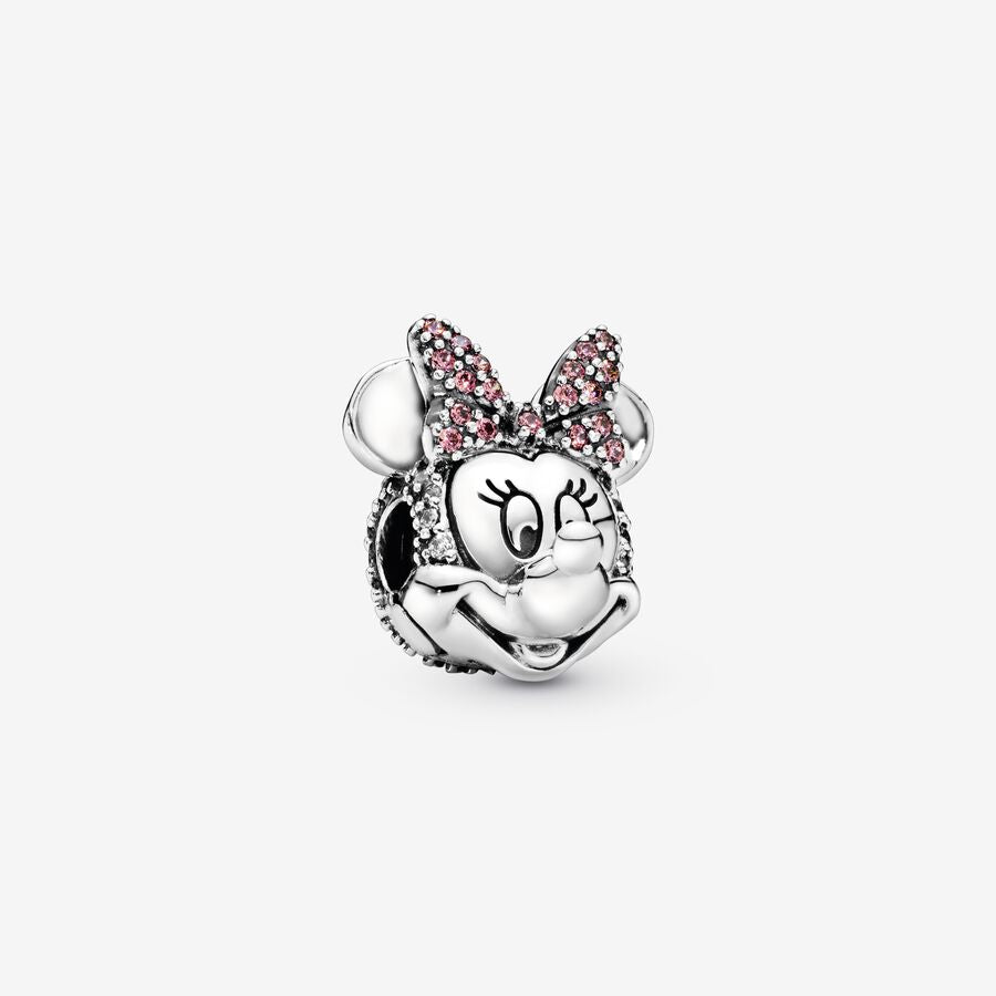 Pandora Disney Minnie Mouse Pink Pavé Bow Clip Charm - 797496CZS