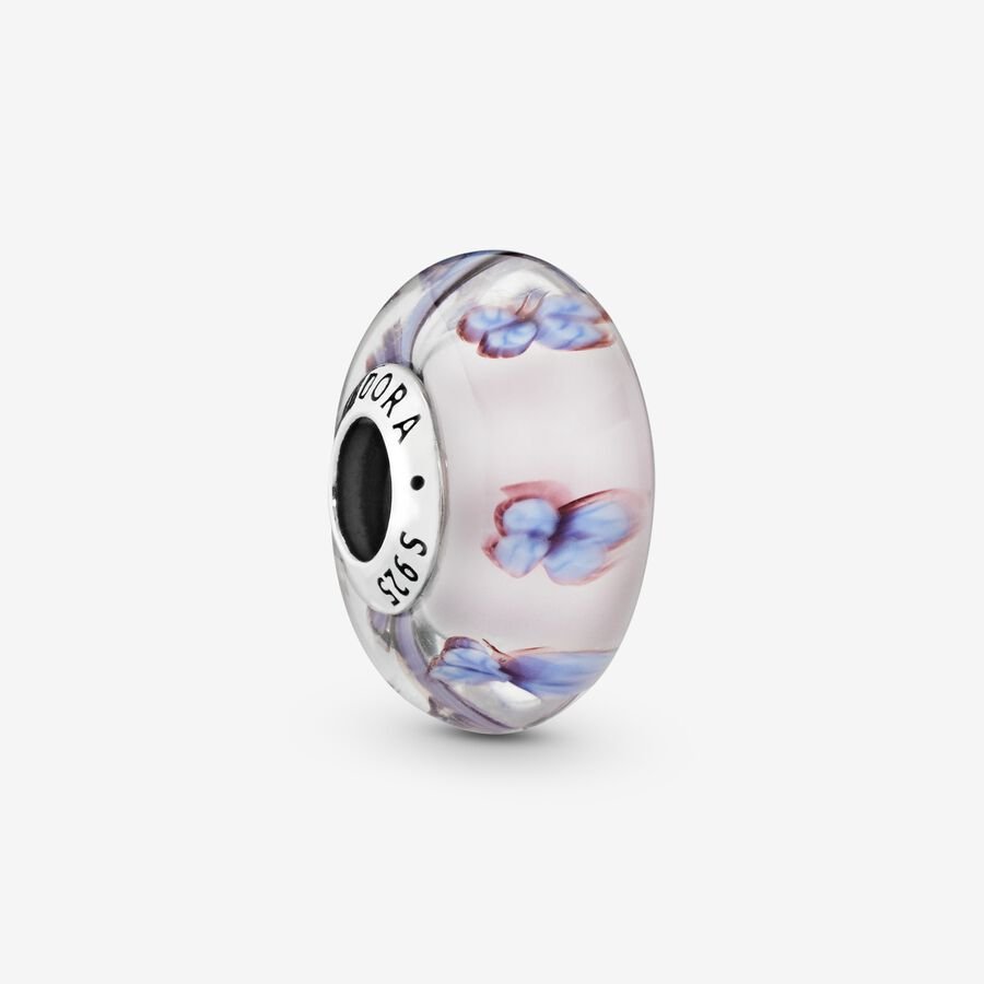 Pandora Butterfly Pink Murano Glass Charm - 797893