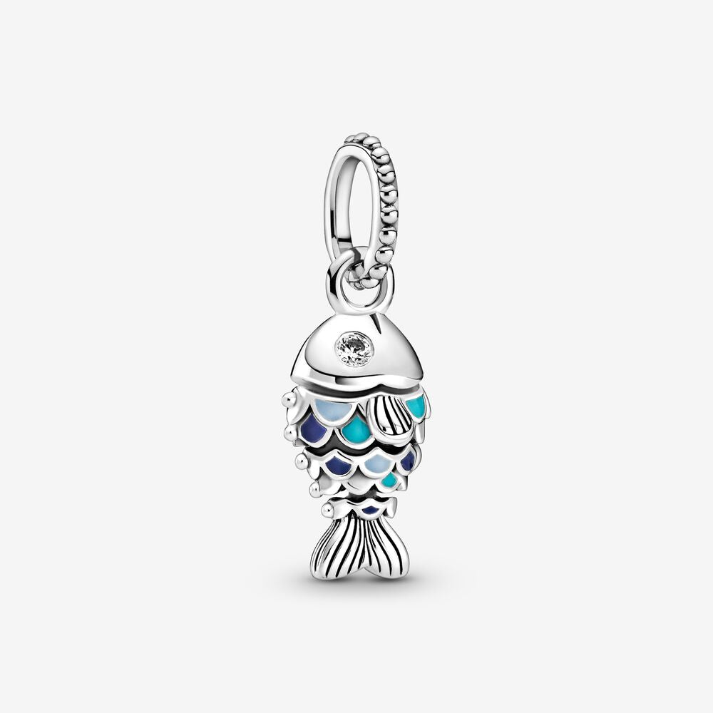Blue Scaled Fish Dangle Pandora Charm - 799428C01 – Kavar