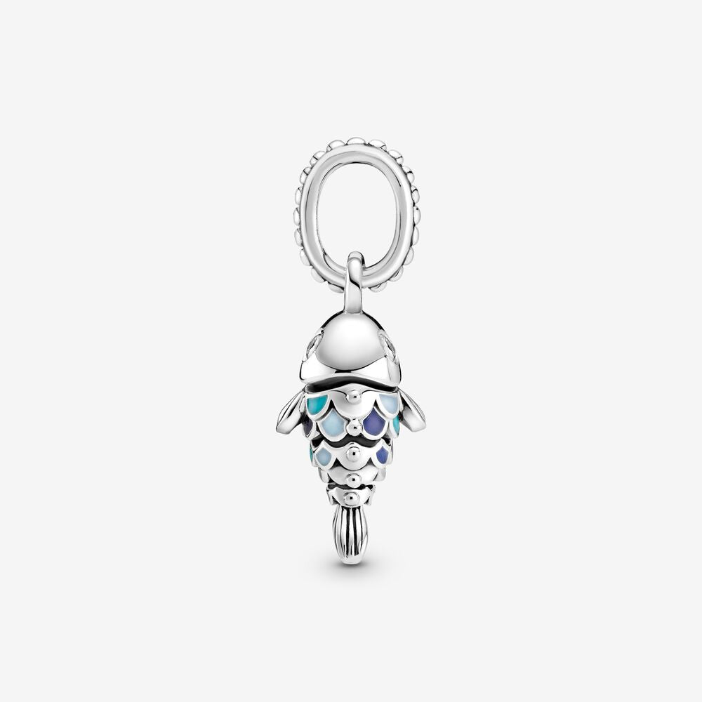 Blue Scaled Fish Dangle Pandora Charm - 799428C01 – Kavar