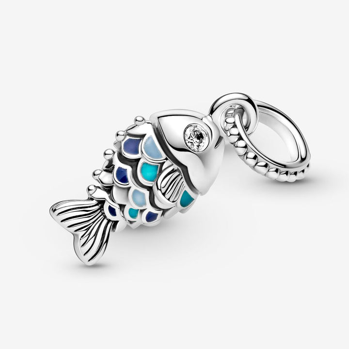 Blue Scaled Fish Dangle Pandora Charm - 799428C01 – Kavar