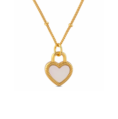 Sterling Silver Gold Plated Reversible Heart Necklace