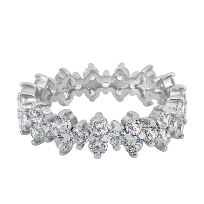 Sterling Silver Cubic Zirconia Eternity Band