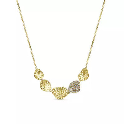 Gabriel & Co. 14 Karat Yellow Gold Diamond Necklace