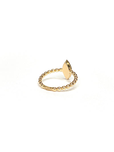 18 Karat Gold Evil Eye Diamond Ring