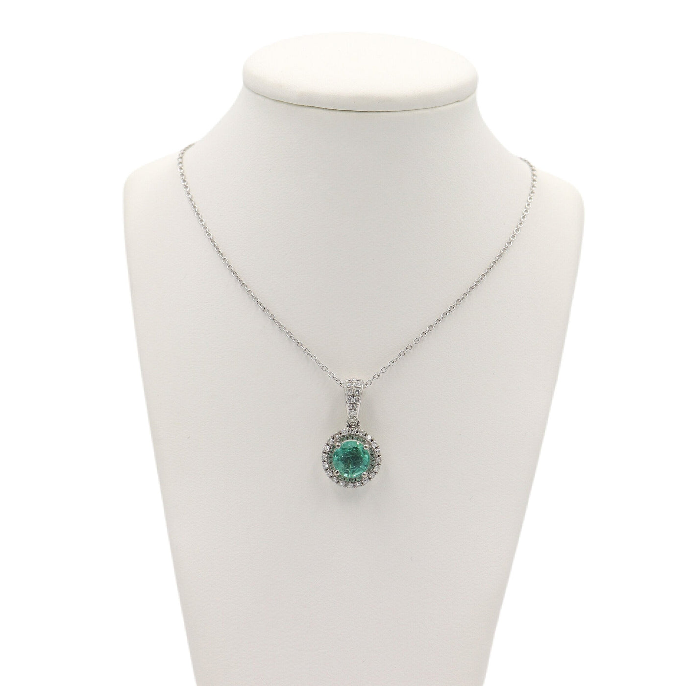18 Karat Gold Emerald and Diamond Necklace
