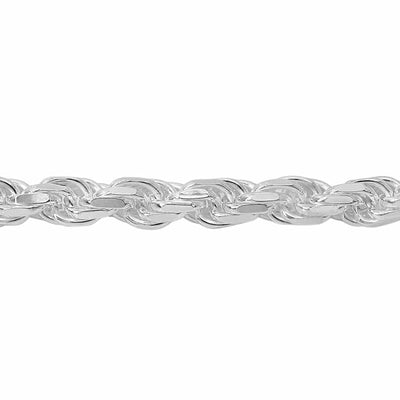 Sterling Silver Diamond Cut Rope Chain-5.6mm