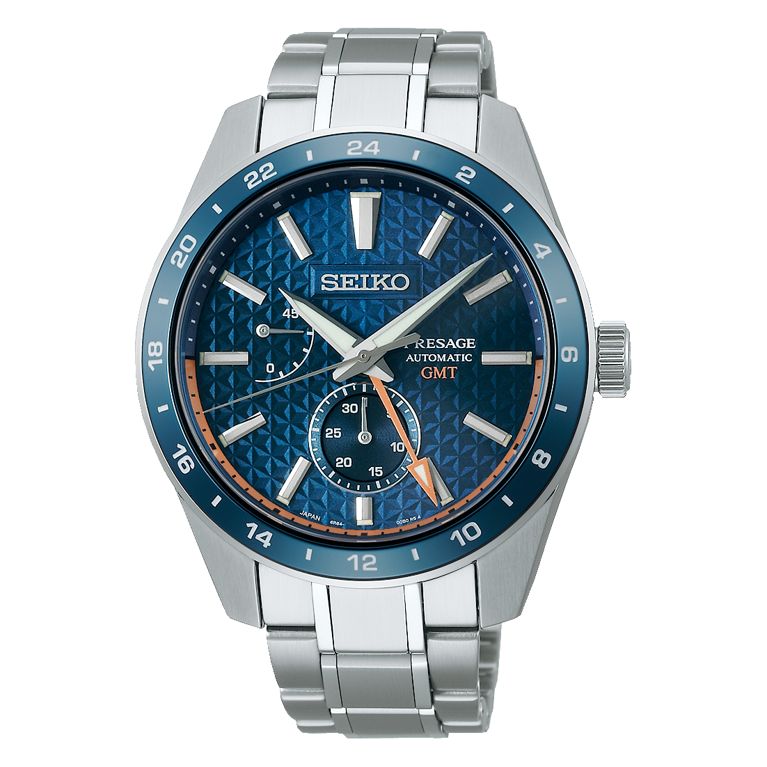 Seiko Presage Sharp Edge GMT Blue Automatic Watch - SPB217J1