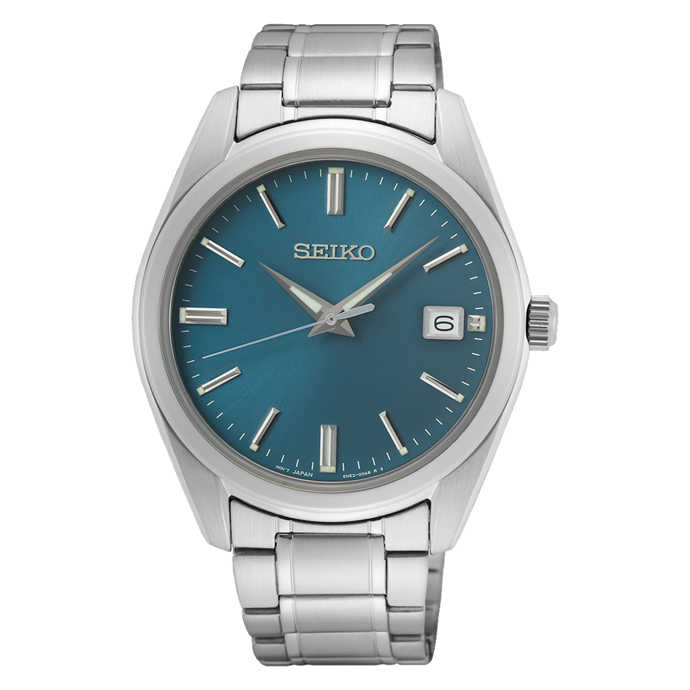 Seiko 40mm Blue Dial Stainless Steel Watch-SUR525P1